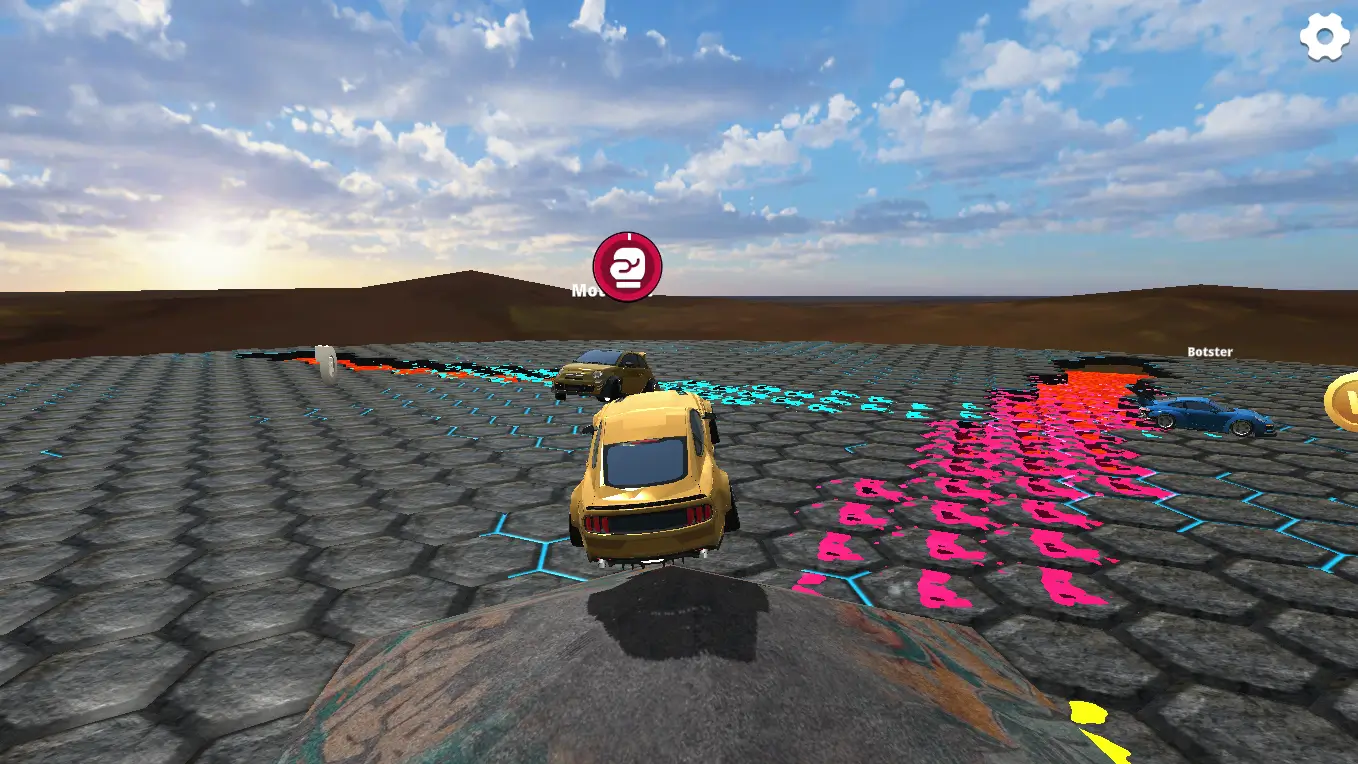 Car Sky Survival keyboard controls - A and D keys for steering, spacebar for jumping