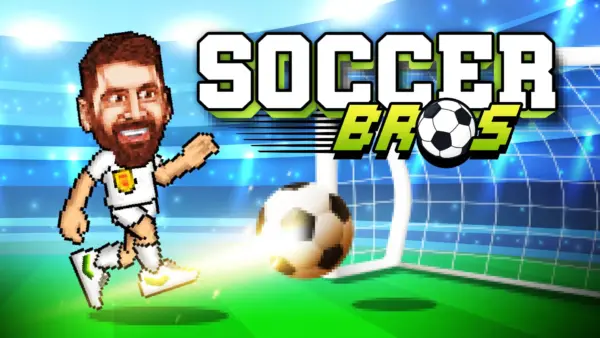 Screenshot of penalty shot gameplay moment in Soccer Bros