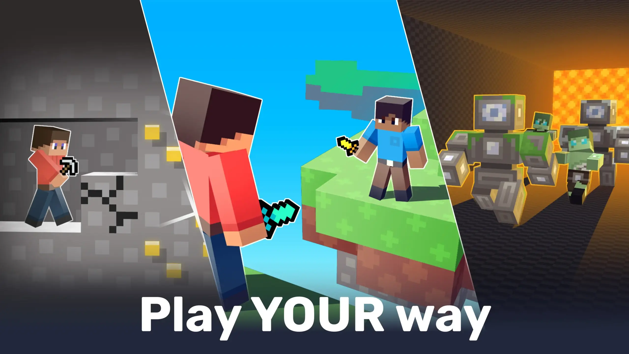 Bloxd.io Unblocked character fighting and building in a voxel world, with multiple playstyles and modes.