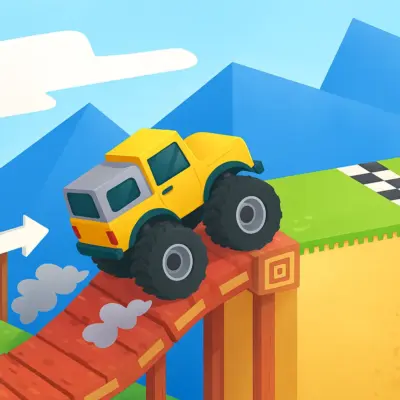 Close-up of 4x4 off-road vehicle in Drive Mad game