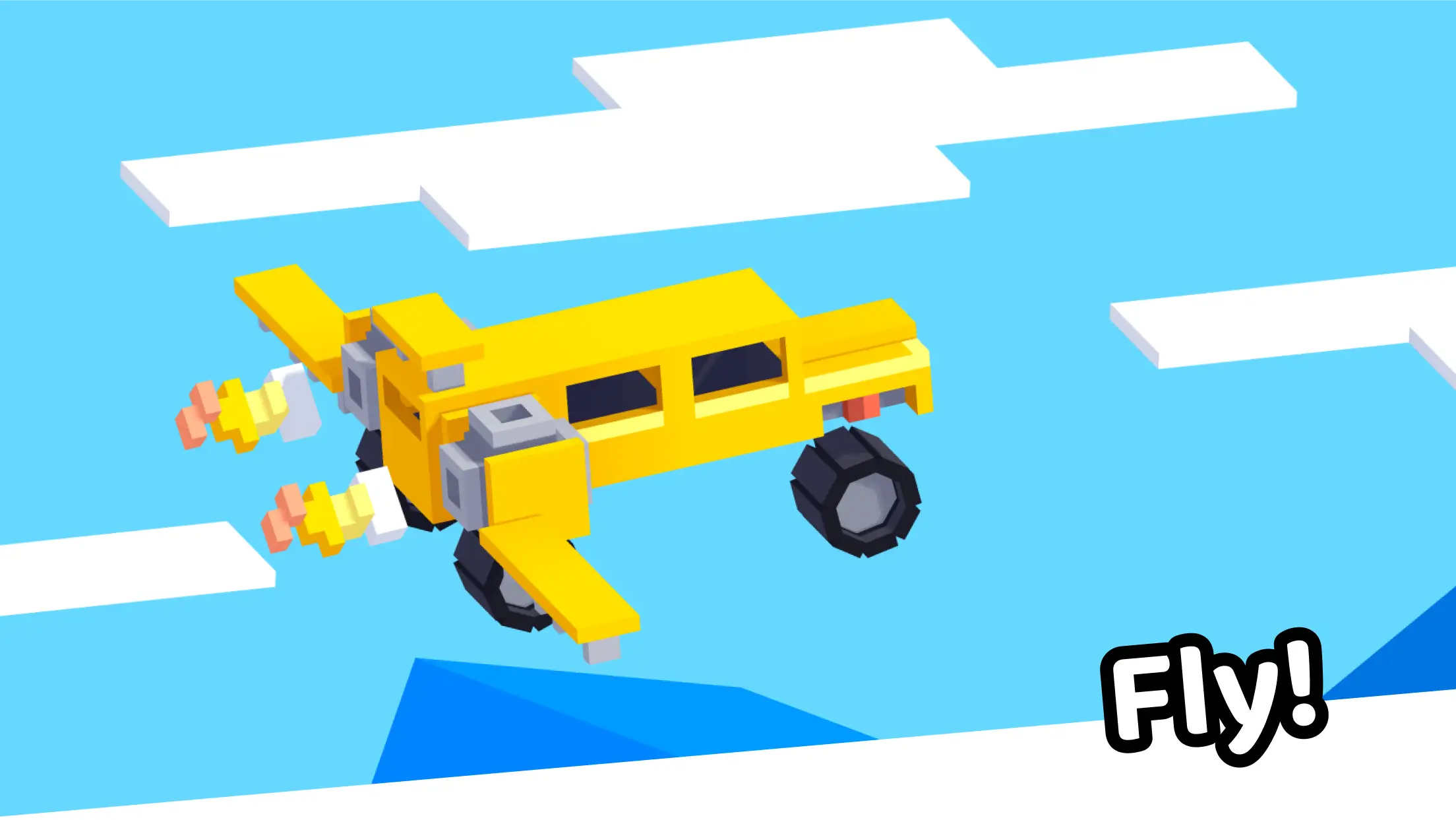 Screenshot of Drive Mad flying in sky