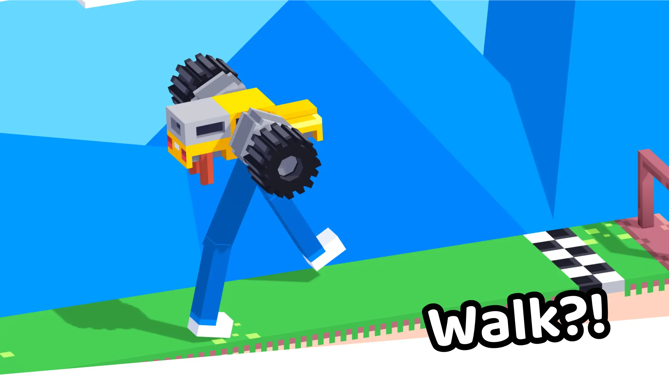 Screenshot of Drive Mad's challenging terrain and physics