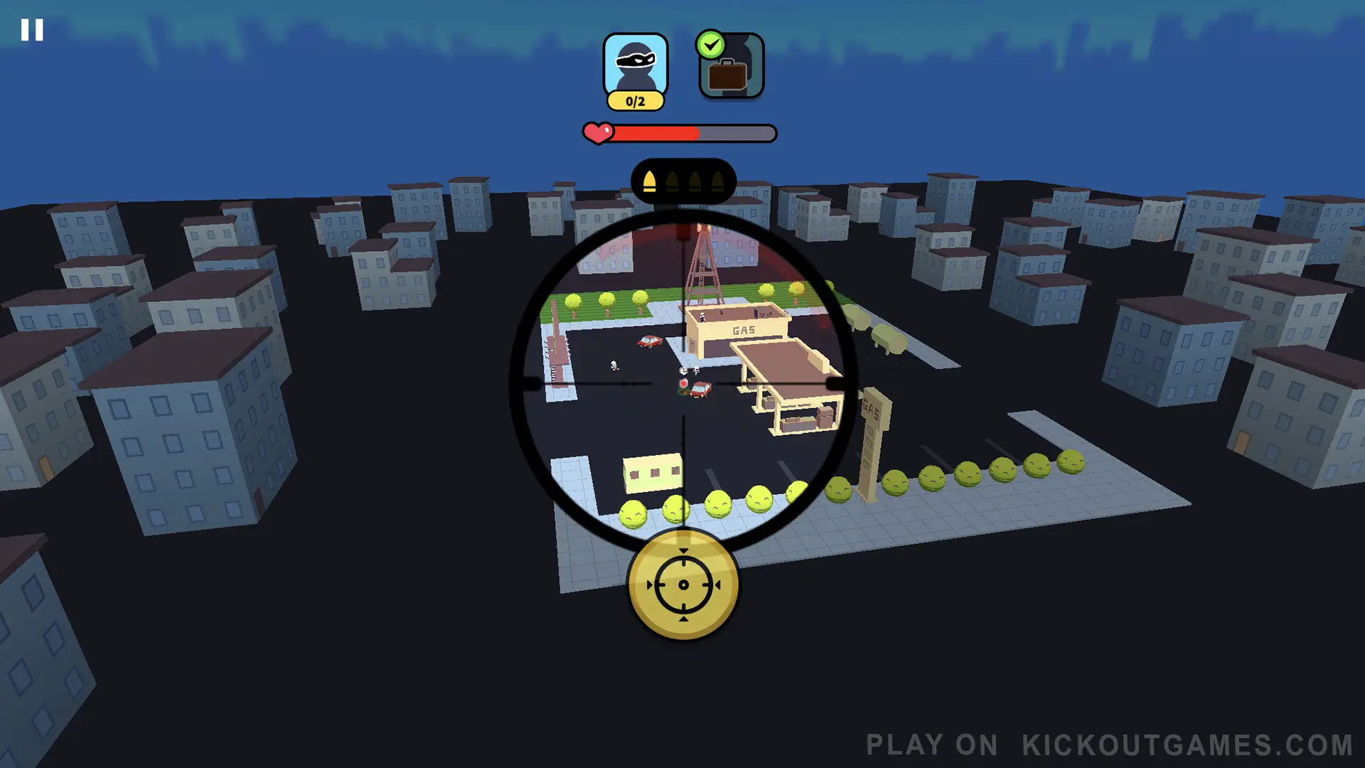 Johnny Trigger Sniper city overview through sniper scope