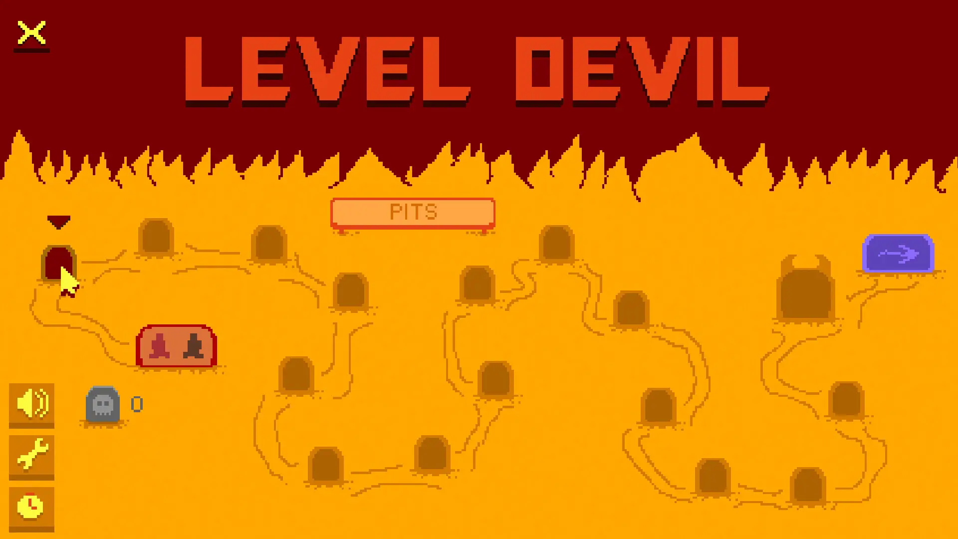 Cover image of Level Devil game showing all levels map