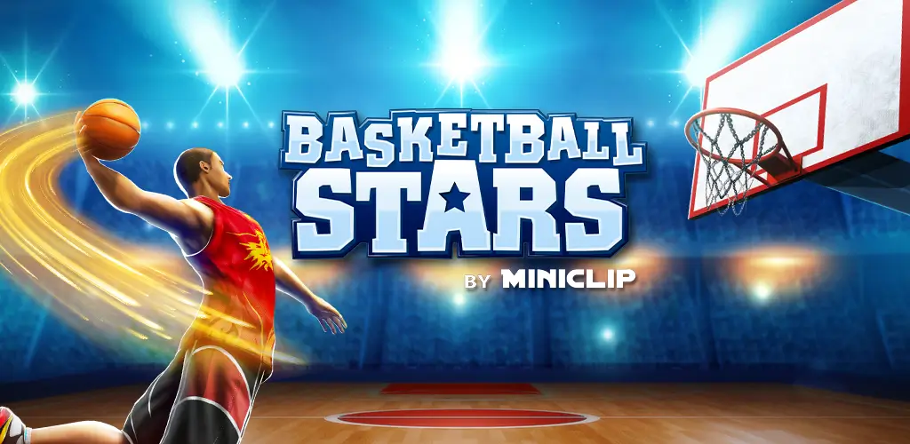 LeBron James performing mega dunk special move in Basketball Stars