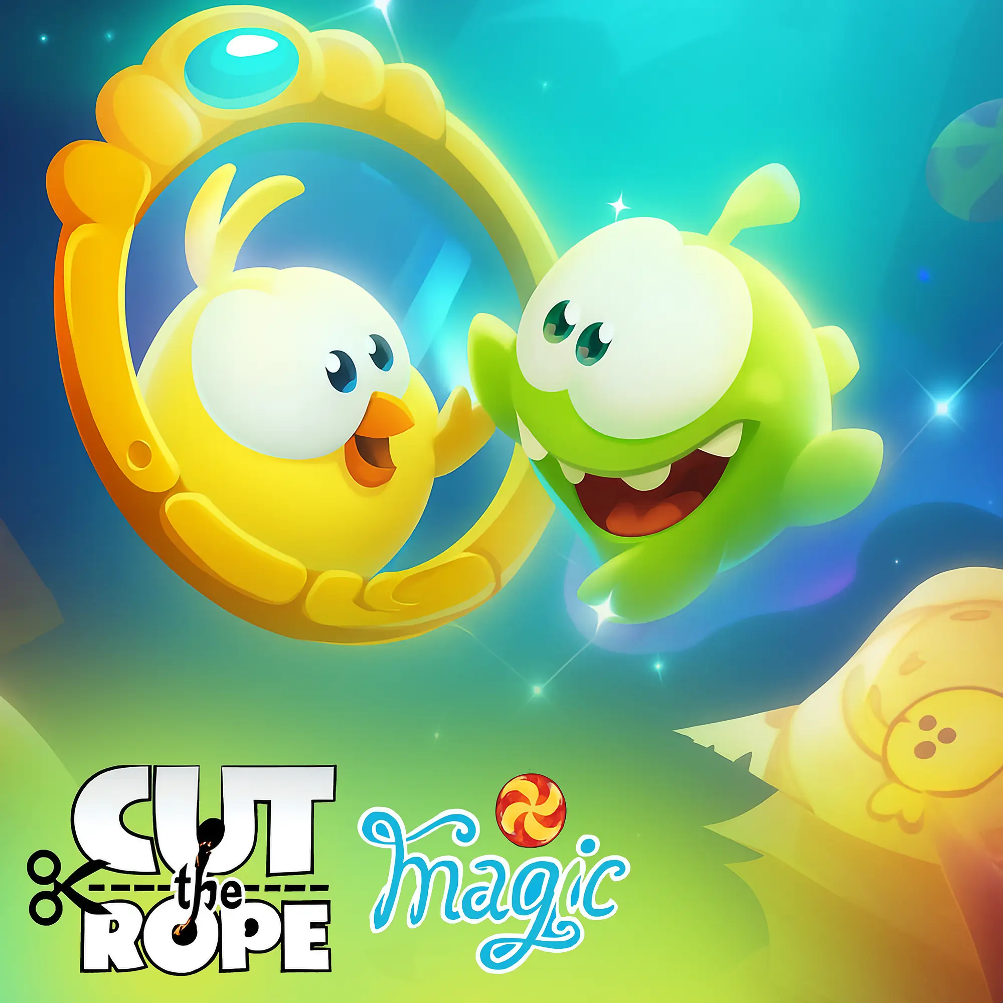 Cut the Rope Magic Unblocked cover featuring Om Nom and his magical bird form