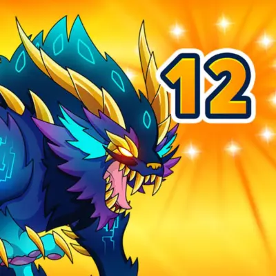 Dynamons 12 Game cover container a monster and number 12