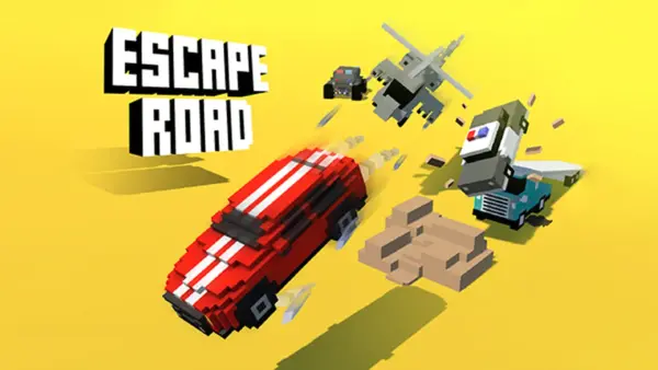 Escape Road Unblocked gameplay screenshot showing high-speed police chase
