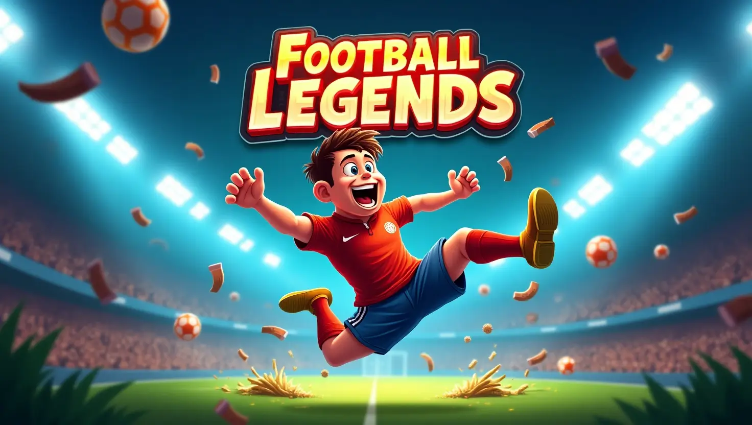 Player performing fireball supershot in Football Legends