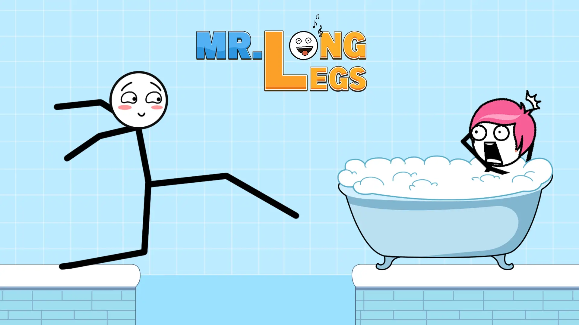 Mr Long Legs Unblocked game cover showing stretchy stickman walking