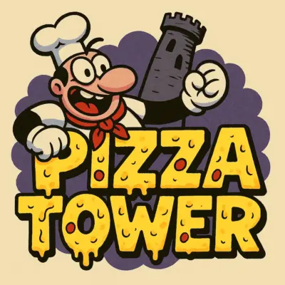 Pepino sprinting through pixel-art levels in Pizza Tower