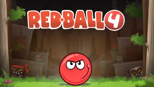 Red Ball 4 game cover showing the red hero ball and evil cube enemies
