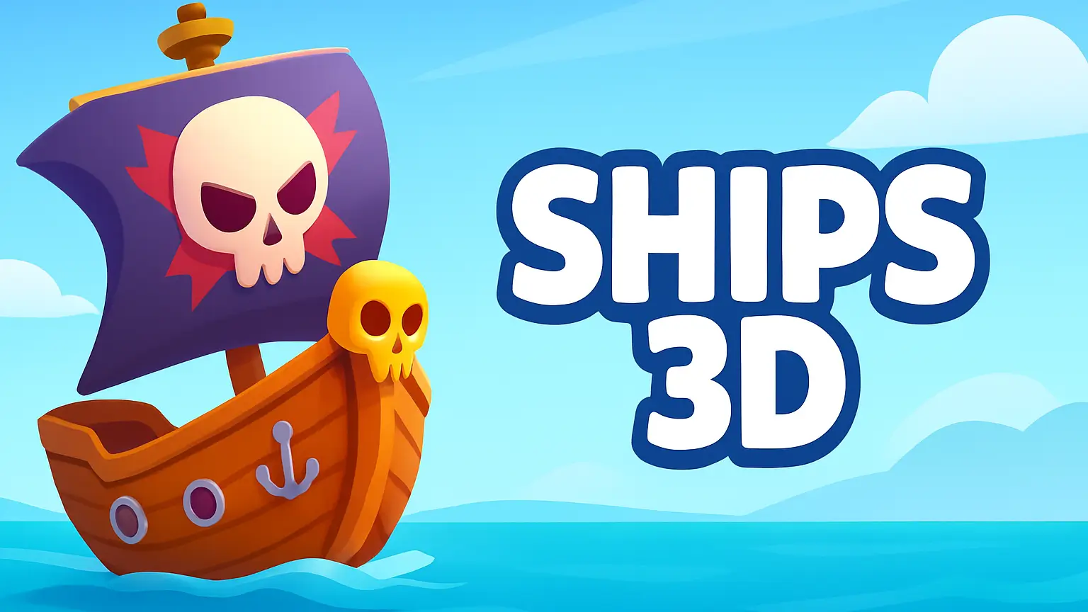 Warships dueling in Ships 3D, cannon fire and waves in a 3D sea battle