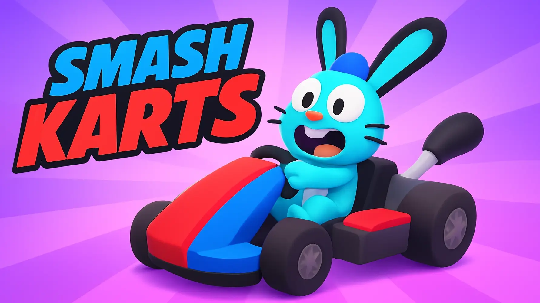Smash Karts cover showing kart racing with explosions and game title logo